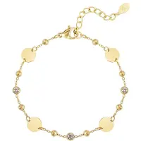 Yehwang armband met stenen en rondjes- goud