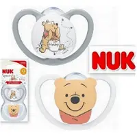 Nuk - Disney Baby - Space - Fopspeen 2 st - Siliconen - Disney Winnie Pooh 6-18 maanden