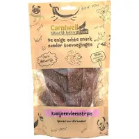 Carniwell - Konijnenvleesstrips - 100 Gram - Hypoallergeen Kauwsnack - Hondensnoepjes - natuurlijke hondensnacks