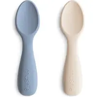 Mushie Educatieve lepel - MUSHIE blauw