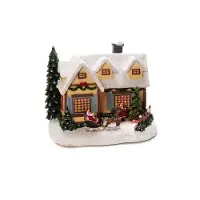 Konstsmide Kersthuisje - led kerstverlichting binnen - 4 lampjes - 24 x 19.5 cm -