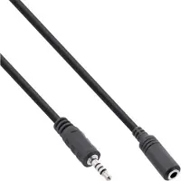 InLine Câble jack adaptateur 4 broches. 2,5mm prise - 4 broches. 3,5mm prise femelle