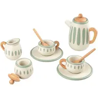 Sebra Speel Thee-Set - Hout - Classic+ White/Sage - - OneSize - Speelkeukens