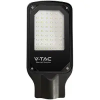 V-TAC LED-straatverlichting - Slanke straatlampen - IP65-bescherming - Zwart - 30 Watt - 2510 lumen - 6500K