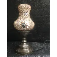 Halay Bruin beige Handgemaakte sfeerlamp peervormige tafellamp Turkse mozieklamp Oosterse bureaulamp