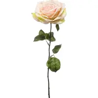 Emerald Kunstbloem Roos Laurie tak - 57 cm - licht roze - Kunst zijdebloemen
