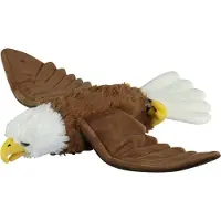 Nature Planet pluche zeearend - knuffel vogel - 54 cm - bruin/wit - premium kwaliteit - om op te hangen