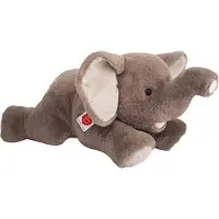 Teddy HERMANN® Knuffeldier Olifant - zachte pluche stof - premium knuffels - grijs - 55 cm