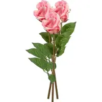 Emerald Kunstbloem Roos Bud tak - 3x - 58 cm - roze - Kunst zijdebloemen