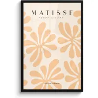 PosterMonkey Poster in lijst - Fotolijst 60x90 cm - Posters - Matisse - Moderne kunst - Bloemen - Pastel - Abstract - Posterlijst zwart - Decoratie - Wanddecoratie woonkamer - Muurdecoratie slaapkamer