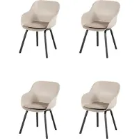 Hartman Set van 4 - Le Soleil Element dining armstoel - Soft Taupe/Black