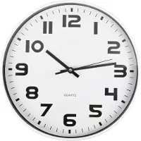 Benson Moderne wandklok - minimalistisch design - Ø30 cm - wit