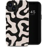 Selencia Vivid Backcover voor de Apple iPhone 13 - Art Wave Black