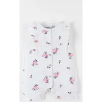 Noukie'S Romper met bloemen print, vanille