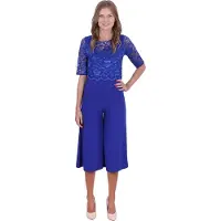 Sarcia.eu John Zack Kobalt kanten 3/4 jumpsuit