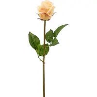 Emerald Kunstbloem Roos Bud tak - 58 cm - geel - Kunst zijdebloemen