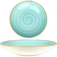 Bonna Diepbord aqua porselein 25 cm (1300cc) set van 6