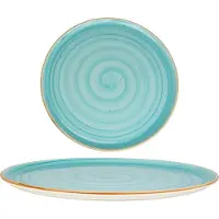 Bonna Pizzabord aqua porselein 32 cm set van 2