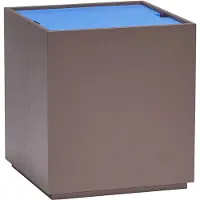 Hubsch Vault bijzettafel/opberg box blauw/bruin - 021912