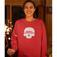 B&C Foute Kersttrui Rood - Merry Skull - Maat XS - Kerstkleding voor dames & heren