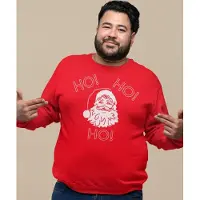 B&C Foute Kersttrui Rood - Ho Ho Ho - Maat 3XL - Kerstkleding voor dames & heren