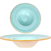 Bonna Pastabord aqua porselein 28 cm (400cc) set van 2