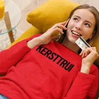 B&C Foutste Kersttrui Der Kersttruien Rood Black - Maat XS - Kerstkleding voor dames & heren