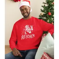 B&C Foute Kersttrui Rood - Sleigher Kerstman - Maat L - Kerstkleding voor dames & heren
