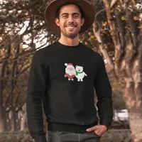 B&C Foute Kersttrui Zwart - Kerstman IJsbeer - Maat S - Kerstkleding voor dames & heren
