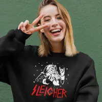 B&C Foute Kersttrui Zwart Premium - Sleigher Kerstman - Maat 3XL - Kerstkleding voor dames & heren