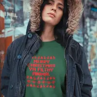 B&C Groene Foute Kersttrui Premium - Merry Christmas Ya Filthy Animal - Maat XL - Kerstkleding voor dames & heren