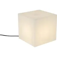 QAZQA Moderne buitenlamp wit 30 cm vierkant IP44 - Nura