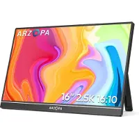 Arzopa Z1RC 2.5K - Portable QHD 2K Monitor - 123% sRGB - Aluminium - Hoge Kleurechtheid - 60hz - 16 inch