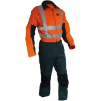 Sticomfort Hi-Vis Zaagsnipperoverall zaagoverall snipperoverall 5166 Groen/Oranje Maat 46
