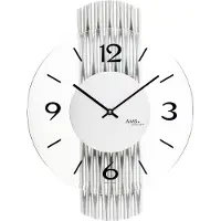 AMS 9694 moderne glazen wandklok