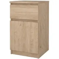 Tvilum Naia nachtkastje deur omkeerbaar 1 deur 1 lade okkernoot decor.