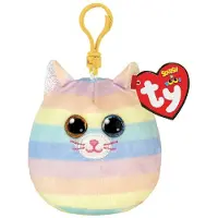 TY Squish a Boo Clips Knuffel Kat Heather 8 cm