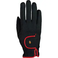 Roeckl Handschoenen Bi Lined Lona Zwart-rood