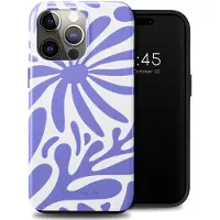Selencia Vivid Backcover voor de Apple iPhone 15 Pro Max - Modern Bloom Sapphire Blue