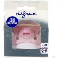 Difrax Fopspeen Natural Edelsteen 0-6 Mnd Rose Quartz