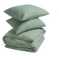 Yumeko Dekbedovertrek set Percal Katoen 240x220 Groen - Eco, Bio & Fairtrade