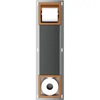 Wiesbaden Rocko Toiletrolhouder Zonder Klep En Reserverolhouder Inbouw - Geborsteld Brons Koper - RVS - Accessoires, Toilet accessoires, Toiletrolhouders - 8720847405746