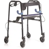 MORETTI Opvouwbare rollator - Lichtgewicht met vier wielen - Zwart