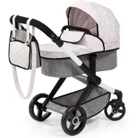 Bayer - Combi Poppenwagen Xeo, tas, beige, jeans-grijs