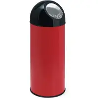 Huismerk Afvalbak Met Pushdeksel Rood 55L