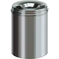 Huismerk Vlamdovende Papierbak Zilver RVS 15L