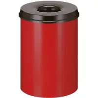 V-Part Papierbak vlamdovend 30ltr rood/zwart