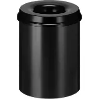 V-Part - Vlamdovende papierbak 15 ltr - Steel - zwart
