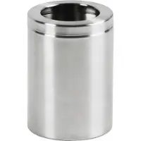 Huismerk Tafelafvalbakje Open Top Mat Zilver RVS 2L