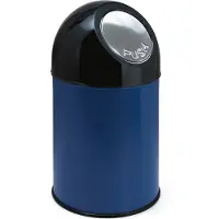 Huismerk Afvalbak Met Pushdeksel Blauw 30L